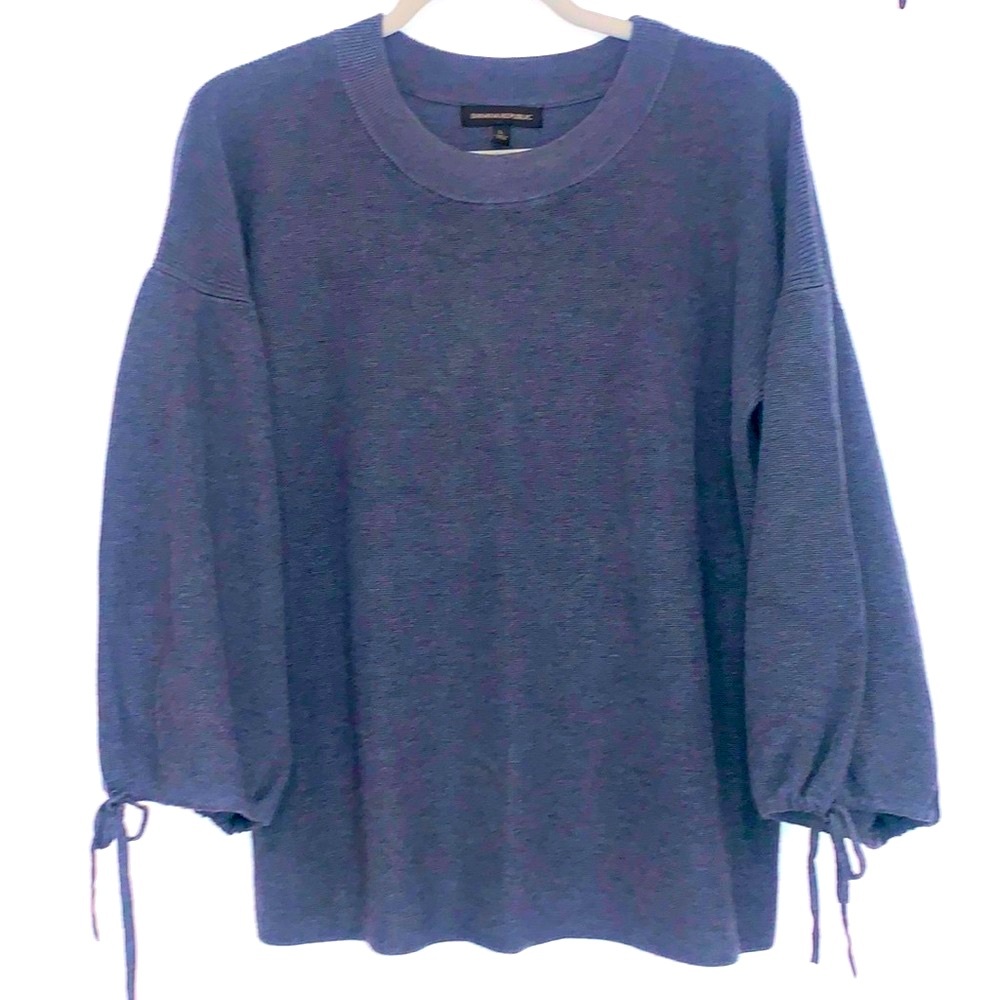 NWOT Banana Republic Crew Sweater w/ Balloon Bubble Sleeves Gray Large